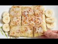 How to make Thai Roti (Thai banana pancake) at home? | No machine need | Thai street pancake