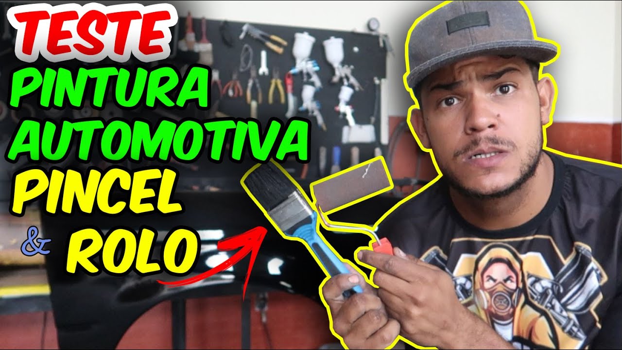 PINTURA AUTOMOTIVA COM PINCEL E ROLINHO - FUNCIONA MESMO?? TINTA PU!!!
