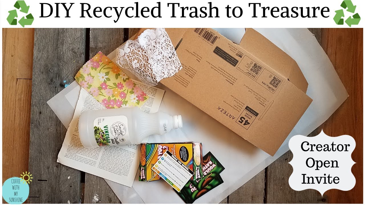 DIY RECYCLE TRASH TO TREASURE | CREATOR OPEN INVITE | GIFT WRAP SHABBY CHIC PAPER FLOWER