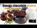 En 4 minutos tienes los DONUTS DE CHOCOLATE saludables y sin azúcar más deliciosos (SIN HORNO)