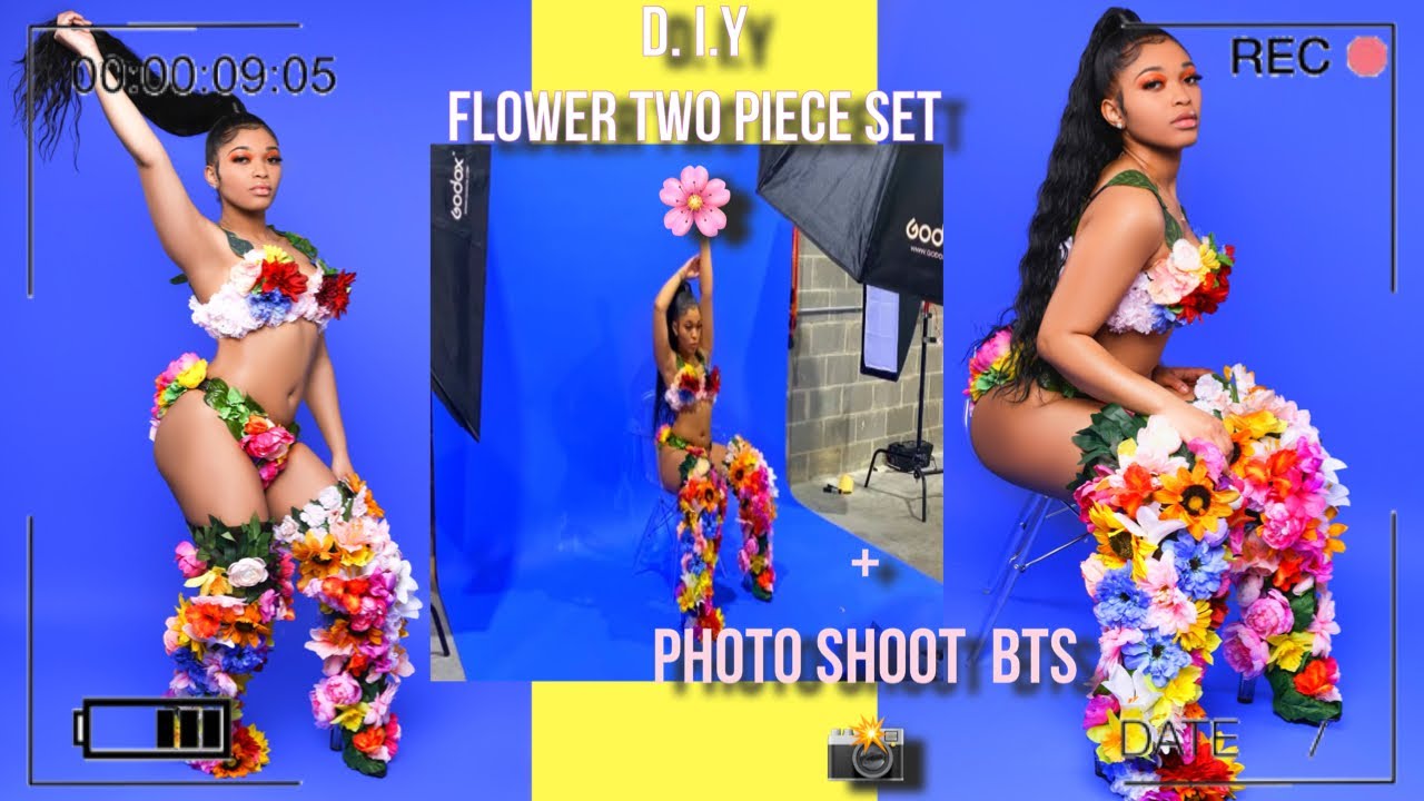 DIY FLOWER BRA SET 🌺🤩 + PHOTOSHOOT VLOG 📸🔥 