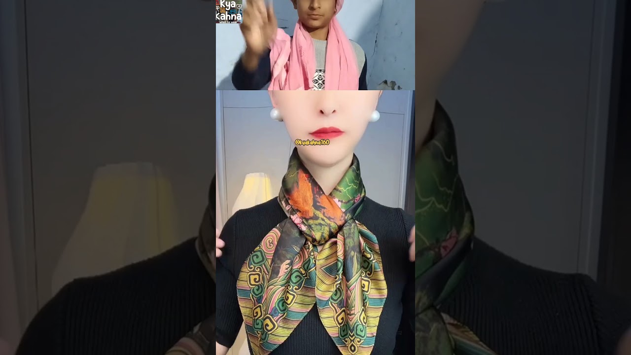 Стильный шарф с круглым вырезом 