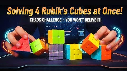 4 Cubes. 1 Challenge. Can I Solve Them All? 🤯 #rubixcube #pyraminx #viral #rubikscube #challenge 