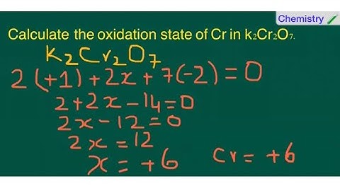 How to calculate the oxidation state of Cr in K2Cr2O7 (Potassium dichromate).