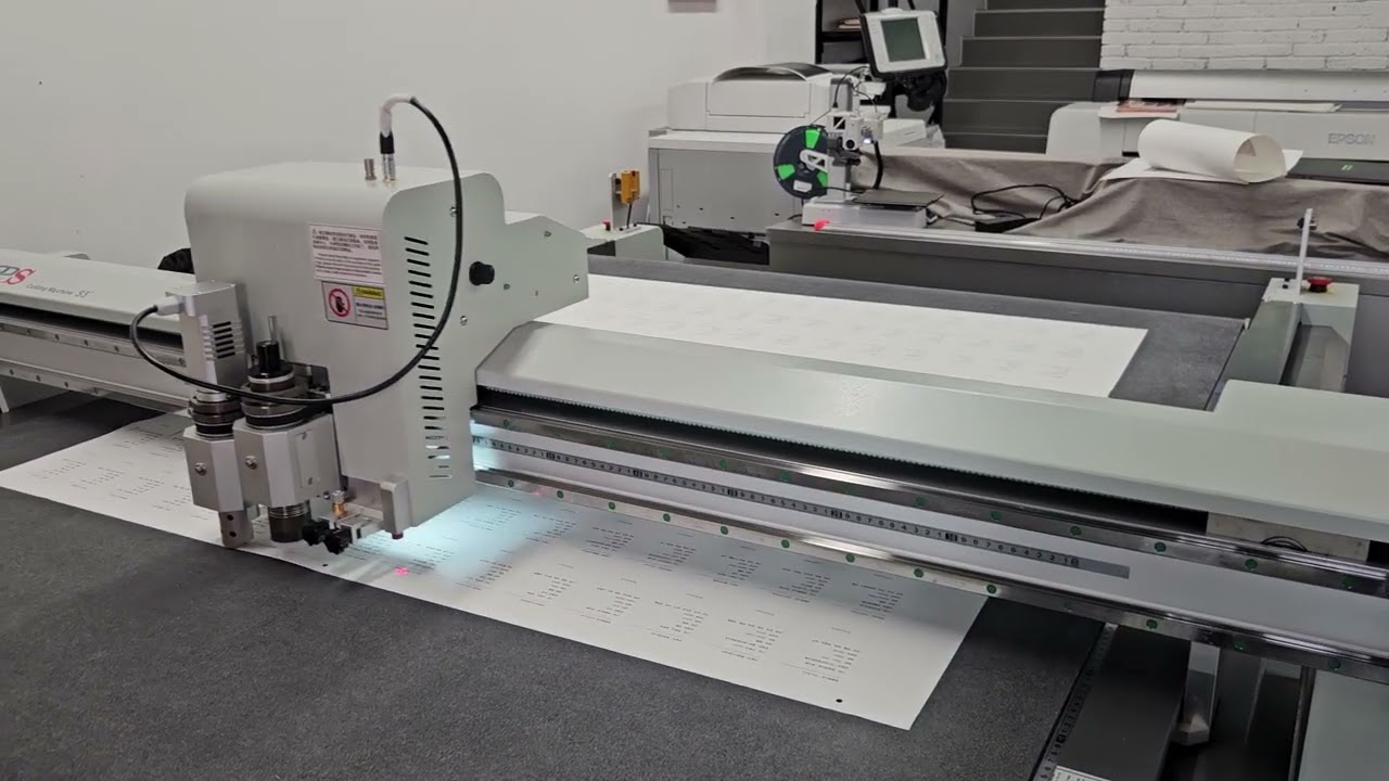 Delicate Xuan paper labels cutting on the TPS S3 digital cutter / rotary tool