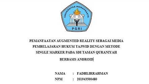 DEMO PROGRAM SKRIPSI / TUGAS AKHIR | FADHLIRRAHMAN | 201943500480 | TEKNIK INFORMATIKA UNINDRA