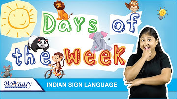 Days of the week - Indian Sign Language.