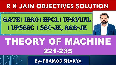 II R.k. Jain Solution II, TOM/Theory of Machine II ESE, GATE , SSC JE, RRB JE MECHANICAL