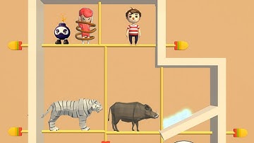 Rescue Cut - Rope Puzzle Game - Android Gameplay Walkthrough Levels   (60 - 69) part - #2