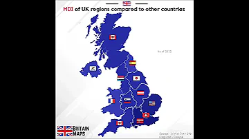 HDI Of UK Regions Countries Compared To Other Countries Map Countries Uk Hdi Youtubeshorts 