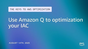 Use Amazon Q to optimization your IAC | The Keys to AWS Optimization | S14 E5