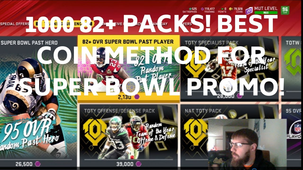 1000 82+ Reroll Packs! Best Coin Method For Super Bowl Promo!
