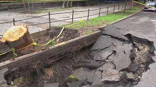 Manhattan sinkhole collapses under 2 park cars