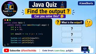 Java Quiz #2 🔥 Find the Output | Increment & Decrement Operators 🤔 | #JavaShorts