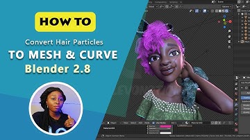 How To Convert Hair Particles to Mesh and Curve - Blender 2.8