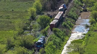 TREN DESCARRILADO EN ARROYO DE LA CRUZ