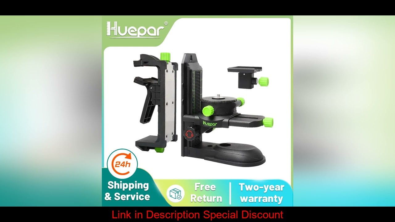 Huepar Fine-tuning Bracket Laser Level Adapter Multifunctional Magnetic Pivoting Base with Adjustab