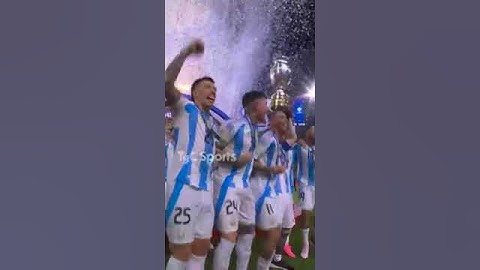 TROPHY LIFT: Argentina win Copa America 2024 for record 16th time! 🏆# footboll