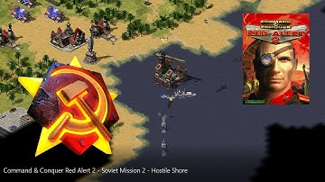 C&C: Red Alert 2 - Soviet Mission 2: Hostile Shore - Hard Difficulty - 4K
