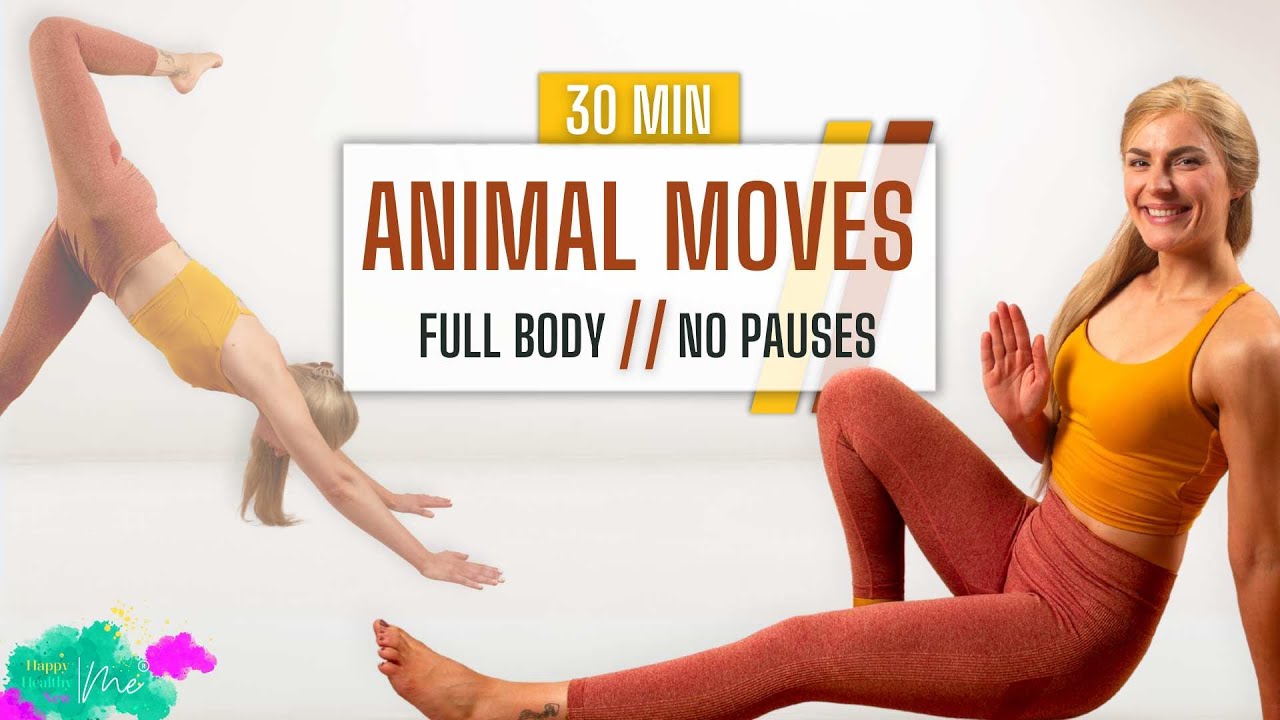 30 Min Animal Moves Flow | Full Body Workout | by Vika - YouTube