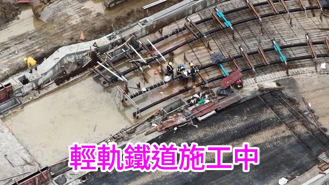 2026.03.06 淡江大橋 淡水端橋面上施工持續中 漁人碼頭自行車道與機車道連接 輕軌道鐵道施工中 各區更新進度 4K