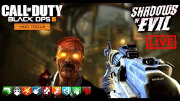 SHADOWS OF EVIL WITH BLACK OPS 2 WEAPONS! - Bo3 Zombies Mod Tools Gameplay Live w Ch0pper - BO3