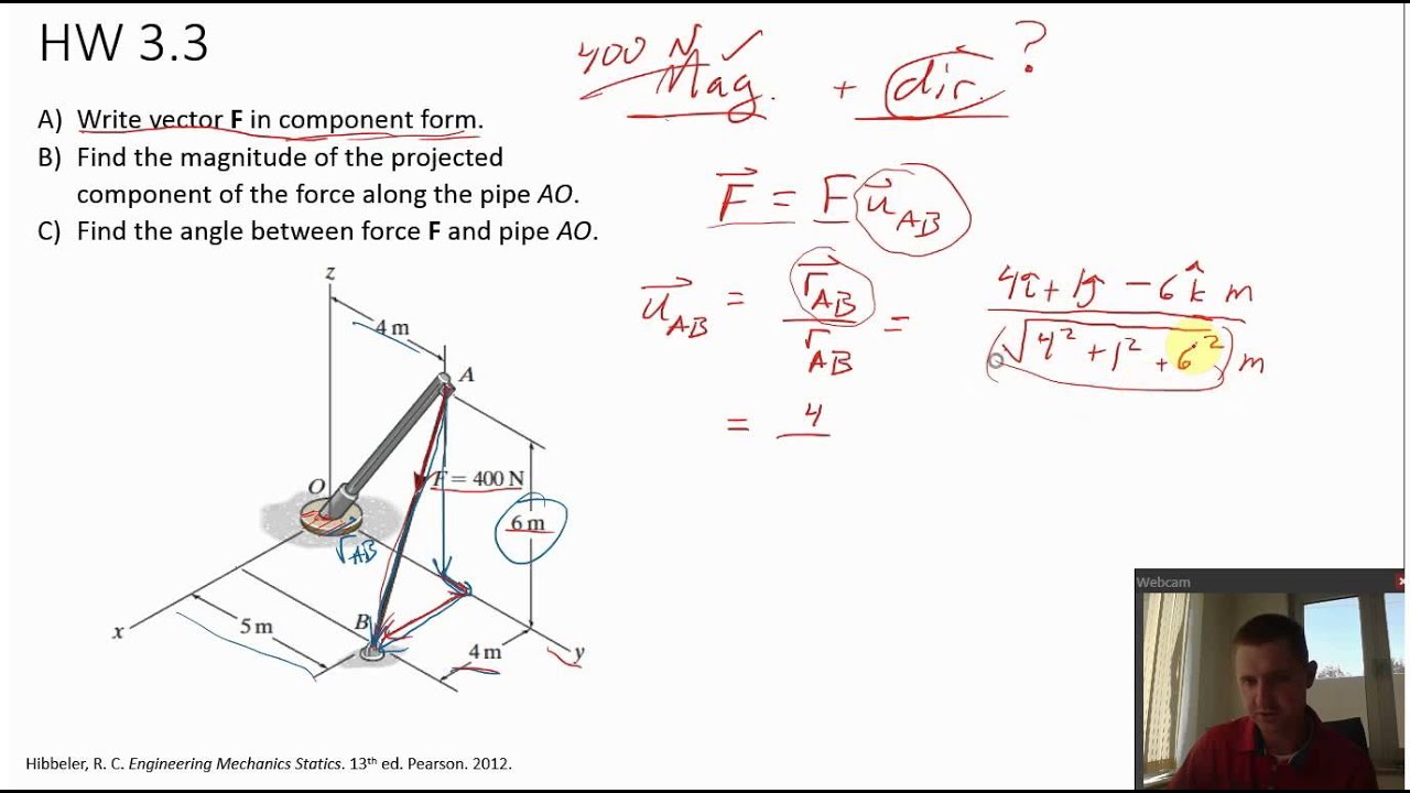 Download Statics - 3D vector projection - example - YouTube