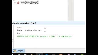 finding Area of a trapezium in java