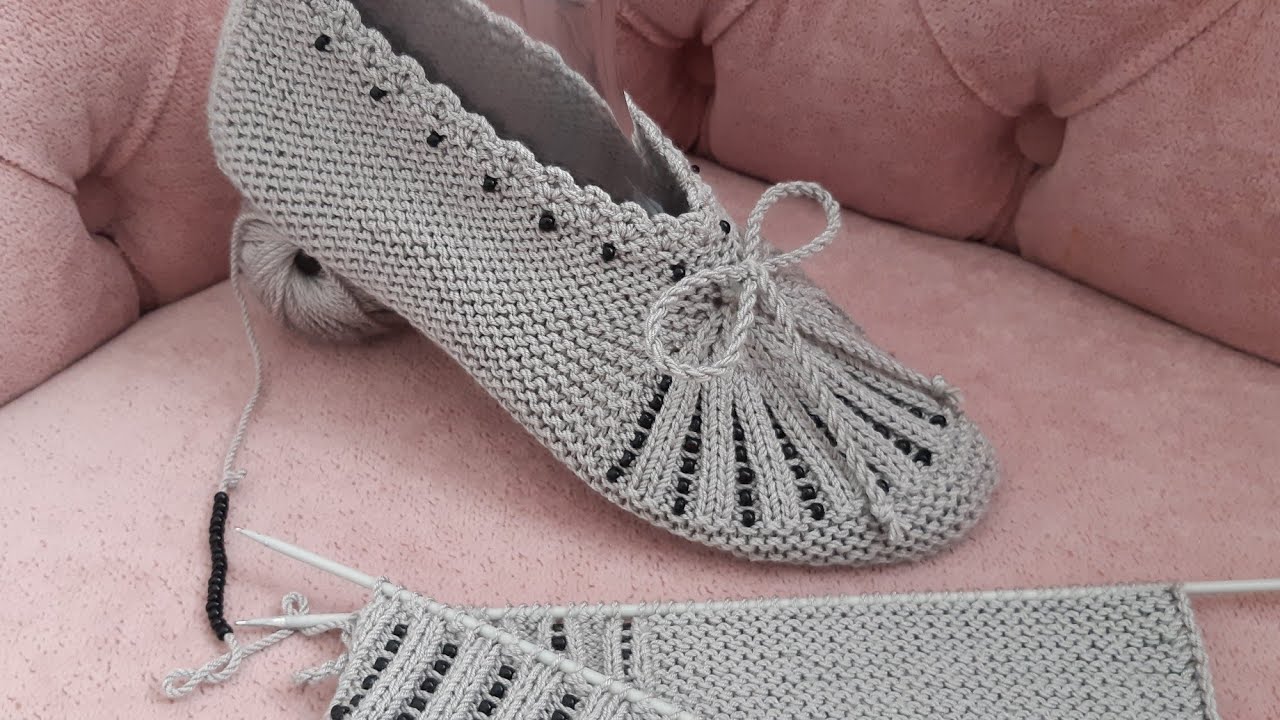 Dikişsiz İki Şiş Boncuklu Patik Yapımı