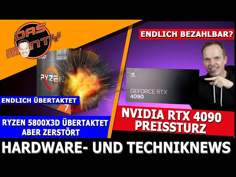 Nvidia RTX 4090 Preissturz | RTX 4070 günstiger als gedacht | Ryzen 5800X3D endlich übertaktet