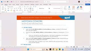 Shelly Cashman Word 2019 | Module 4: End of Module Project 2 MIDTOWN COWORK