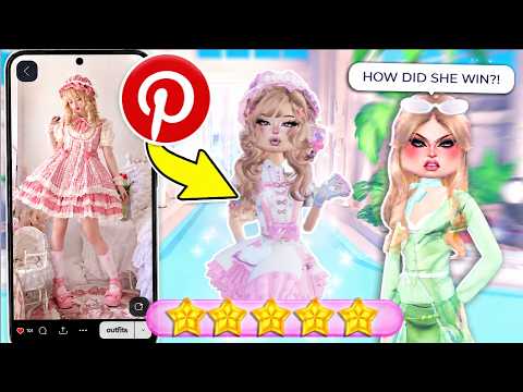 Using PINTEREST OUTFITS to Beat MEAN GIRLS in DRESS TO IMPRESS!