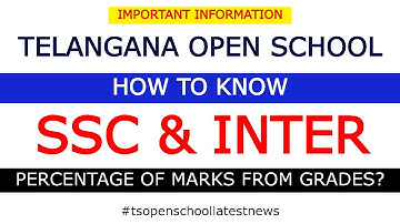 TS Open School SSC & Open Inter Pass Grades 2022 |How to Know #tsopenschool Percentage of Marks