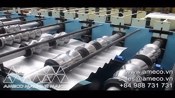 9 IBR Roofing Roll Forming Machine Máy Cán Tôn 9 Sóng Vuông