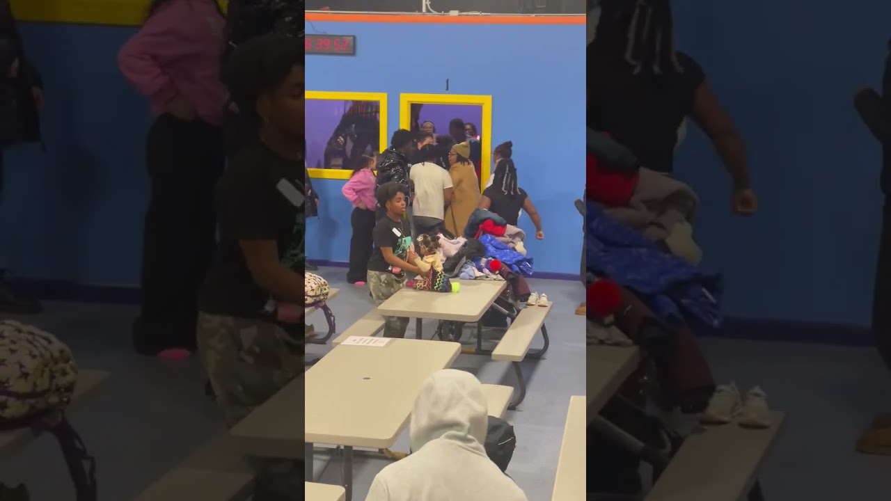 Fight at Greece trampoline park