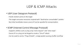 138 UDP and ICMP Flood attacks