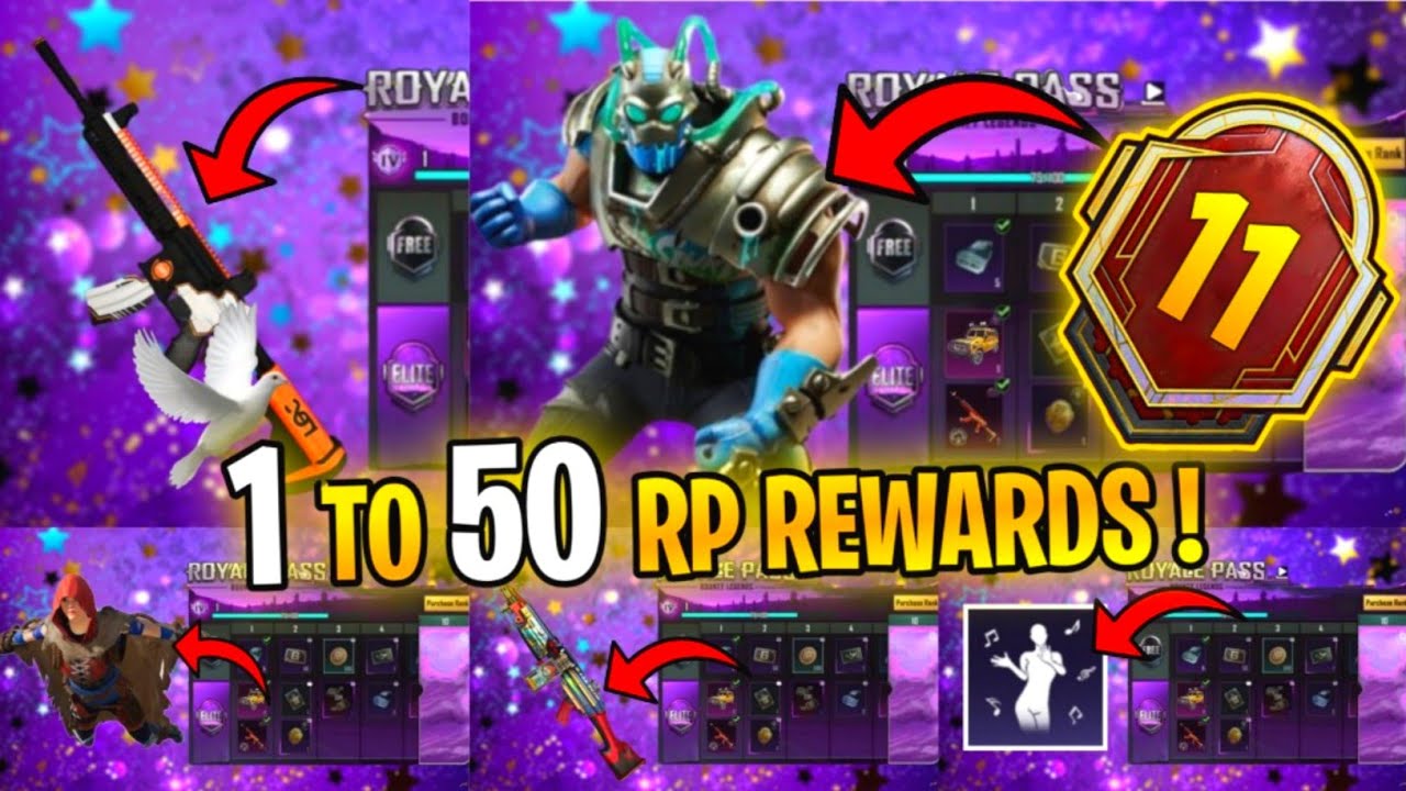 🥵MONTH 11 ROYAL PASS // 1 TO 50 RP // M11 ROYAL PASS PUBG MOBILE ( M11 ROYAL PASS )