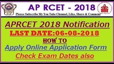 HOW TO APPLY APRCET-2018 APPLICATION IN TELUGU
