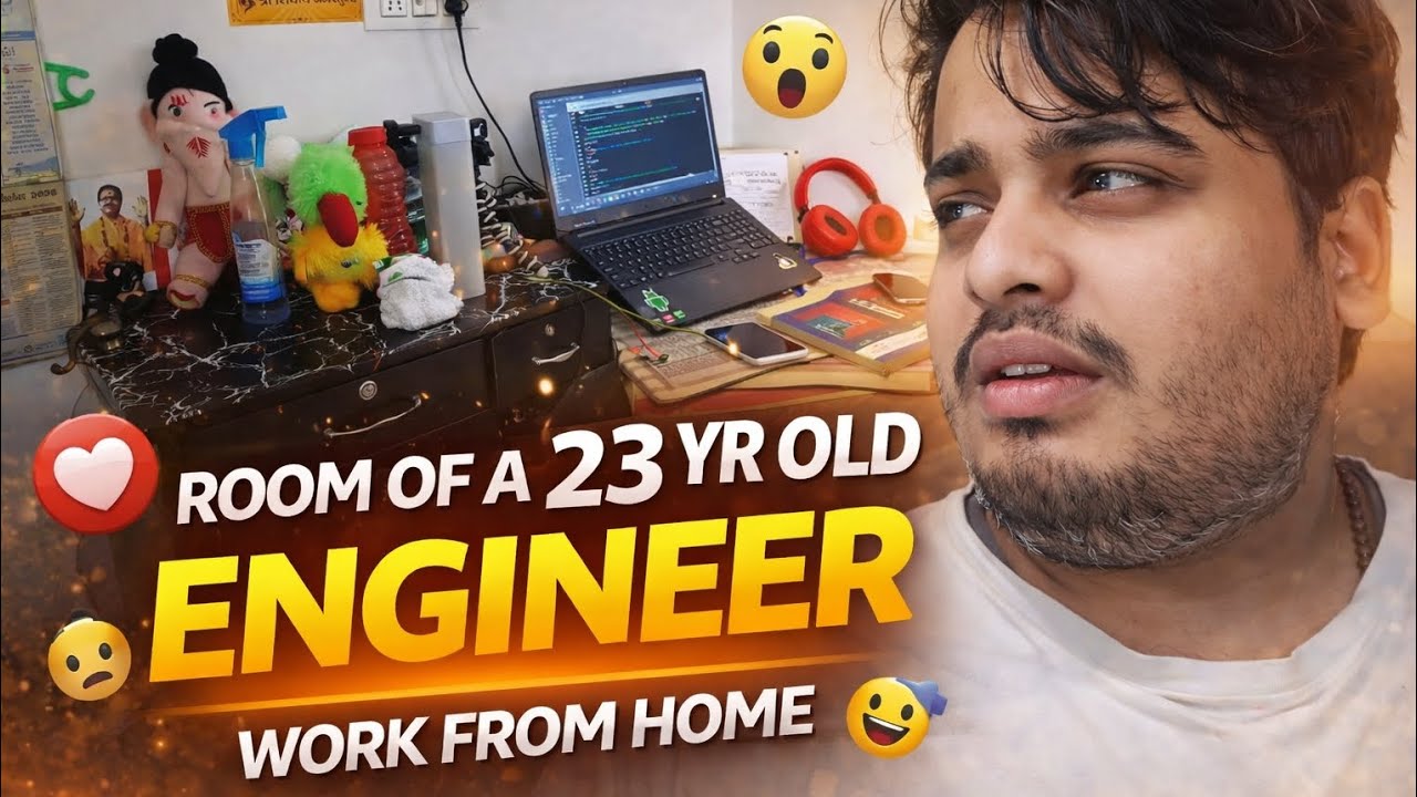 Room Tour of a 23 Year Old Engineer | Work From Home Reality 😳🔥 