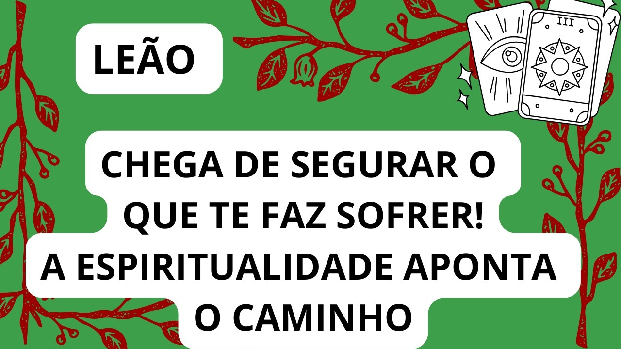 LEÃO* HORA DE ESCOLHER O CAMINHO, PARE DE SOFRER