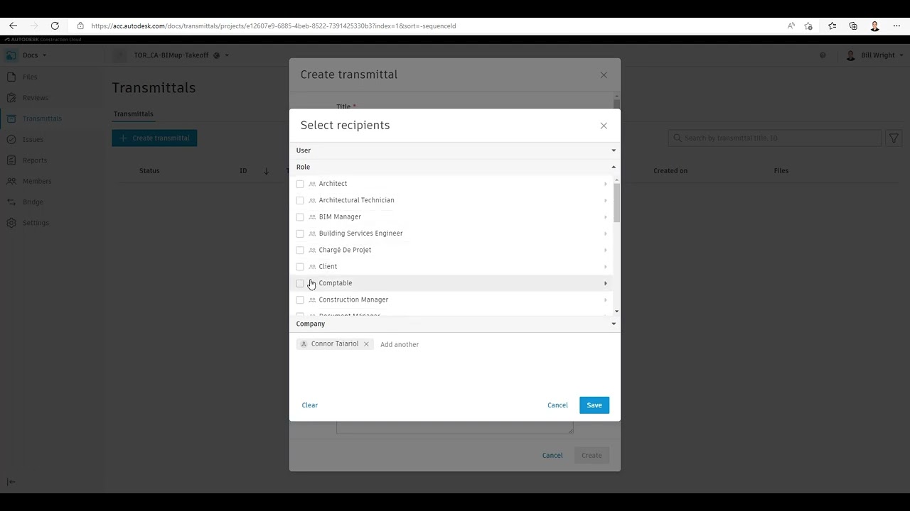 Autodesk Construction Cloud Transmittals