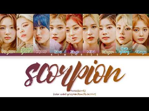 TWICE Scorpion Lyrics (트와이수 가사)[color coded lyrics/Han/Rom/Ptbr]