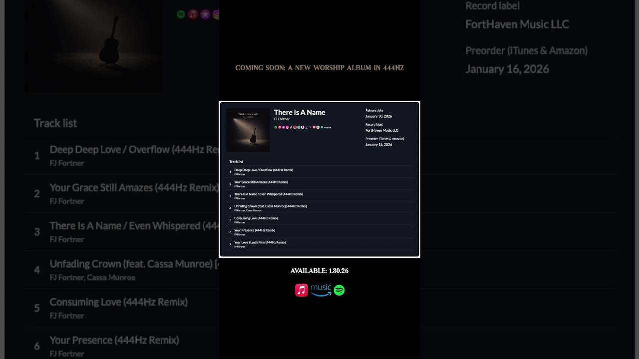 NEW worship album available on 1.30.26