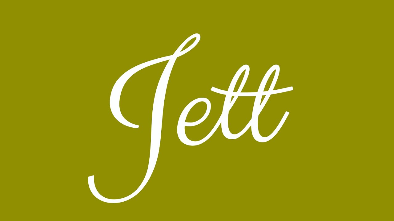 Learn how to Sign the Name Jett Stylishly in Cursive Writing YouTube