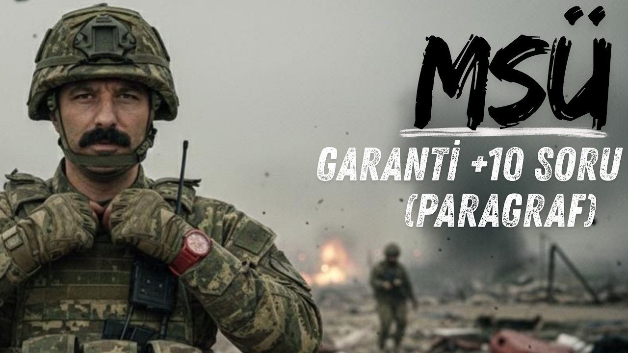 MSÜ Garanti +10 Soru | RÜŞTÜ HOCA MSÜ