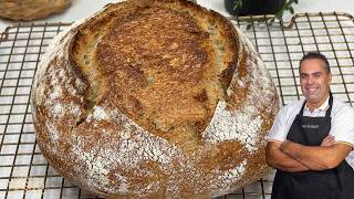 Como hacer hogaza de pan de masa madre paso a paso