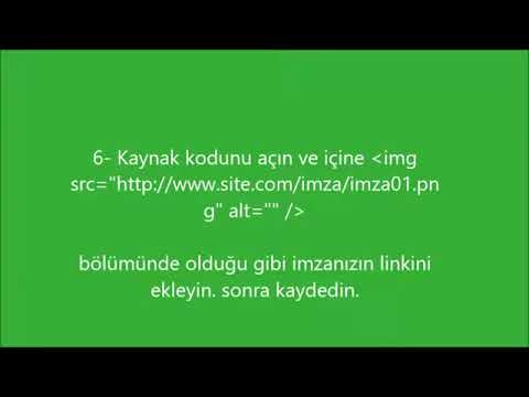 WEBMAİL DE HTML İMZA KULLANIMI KESİN ÇÖZÜM