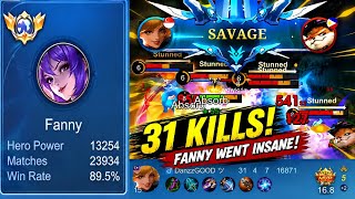 Fanny Went Absolutely INSANE! 31 Kills & Savage Gameplay | Top Global Fanny ~ MLBB