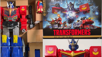 Transformers age of the primes Titan class star Optimus prime unboxing & quick review G1 convoy