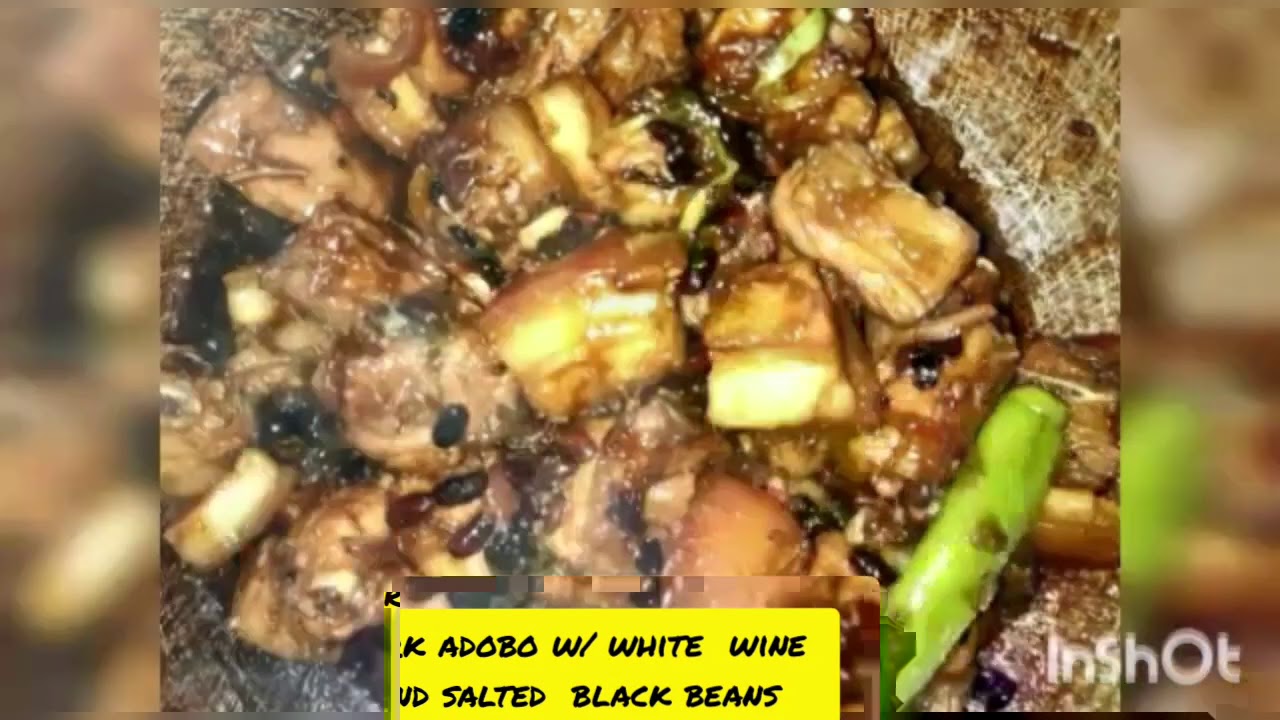 Pork adobo w/ white wine and salted black beansFilipino dishhomemade